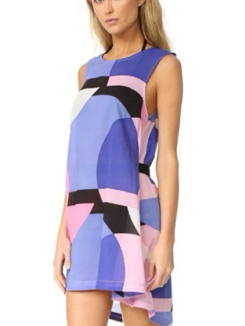 KATE SPADE Sleeveless Geometric Shift Dress Swim Cover Up